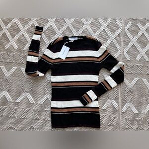 FRAME Striped Cotton and Cashmere Sweater, Women’s Size XS, New with Tags